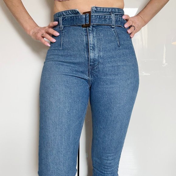 Reformation Denim Belted Skinny Jean - Picture 1 of 6